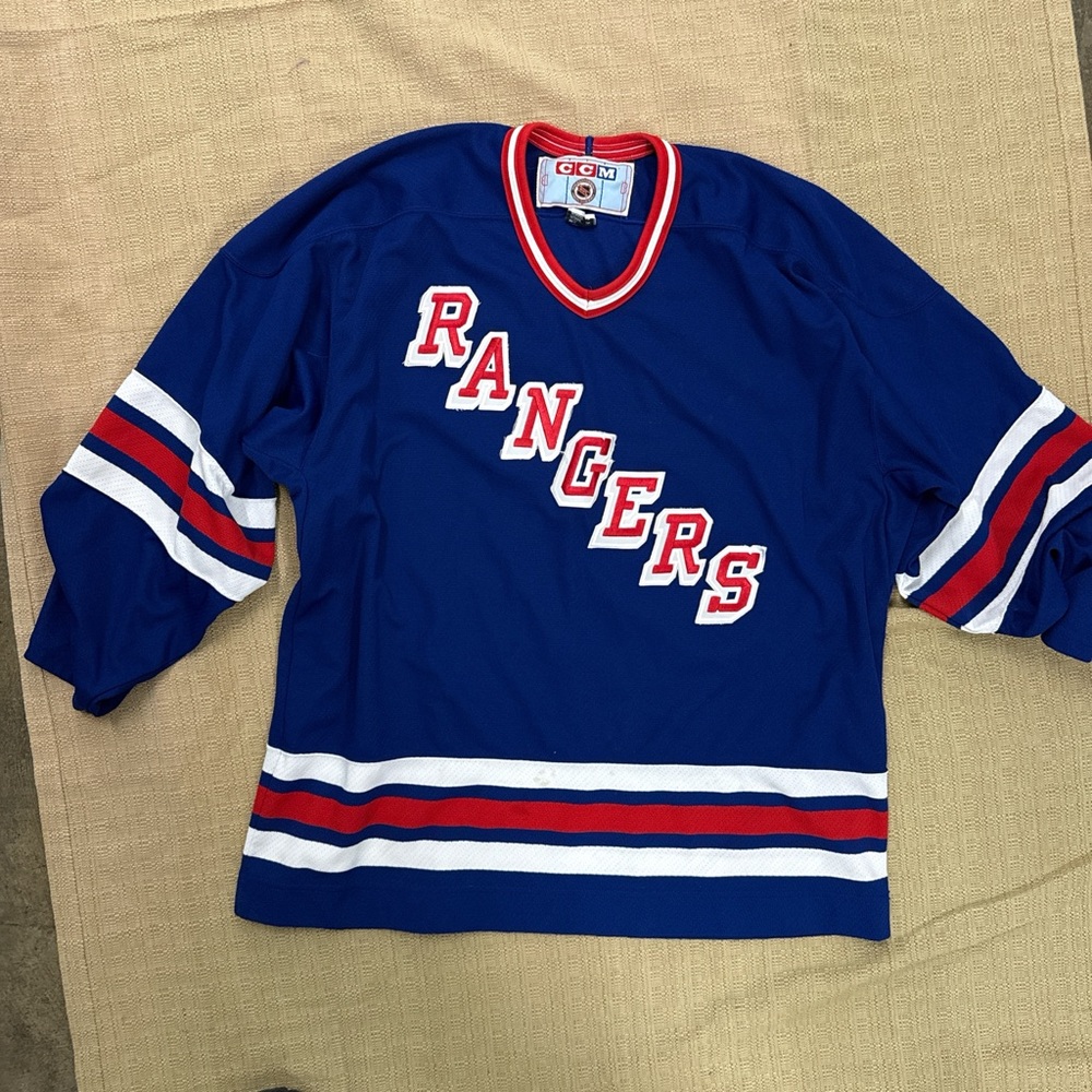 CCM Blue Hockey Jersey with Red Trim